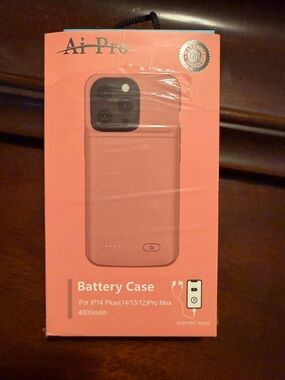 Ai Pro Battery iPhone Charger Case 14/13/12 Pro Max - 4800mAh